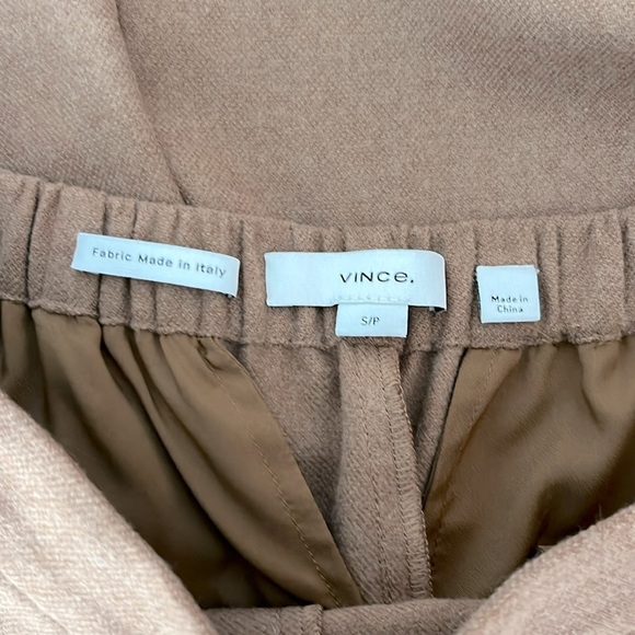 Vince Wool Blend Brushed Mid Rise Easy Pull-On Pant in Dark Beach Corpcore - Picture 12 of 14